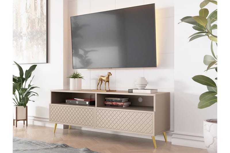 Hester Tv-bänk 150 cm - Sand beige - Möbler - Tv möbel & mediamöbel - TV bänk & mediabänk