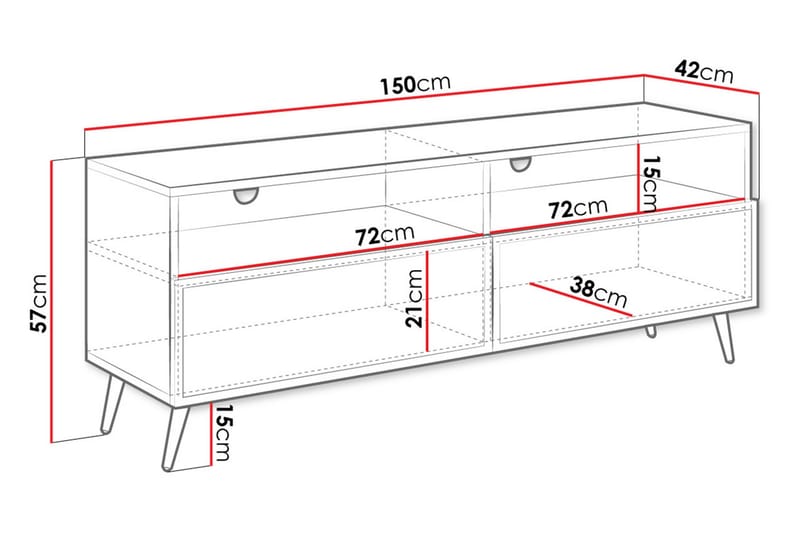 Hester Tv-bänk 150 cm - Sand beige - Möbler - Tv möbel & mediamöbel - TV bänk & mediabänk