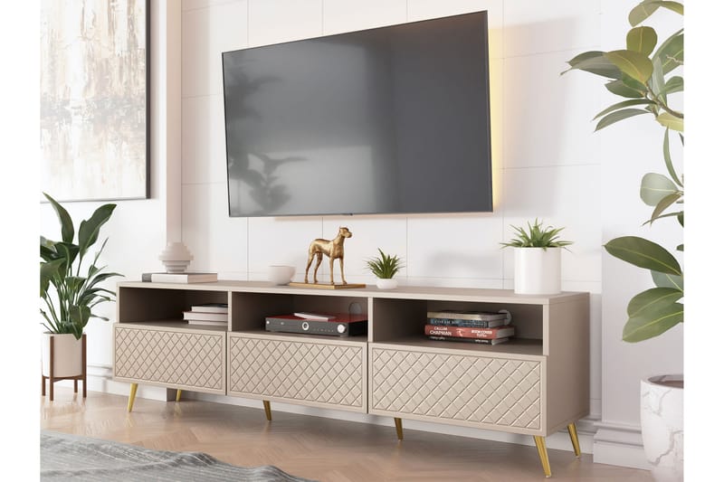 Hester Tv-bänk 195 cm - Sand beige - Möbler - Tv möbel & mediamöbel - TV bänk & mediabänk