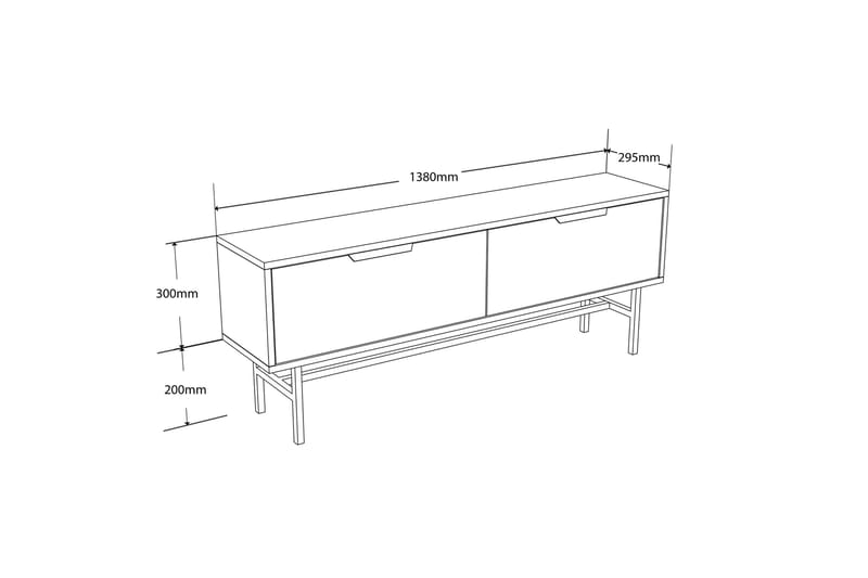 Hillel Tv-bänk 138 cm - Ek - Möbler - Tv möbel & mediamöbel - TV bänk & mediabänk