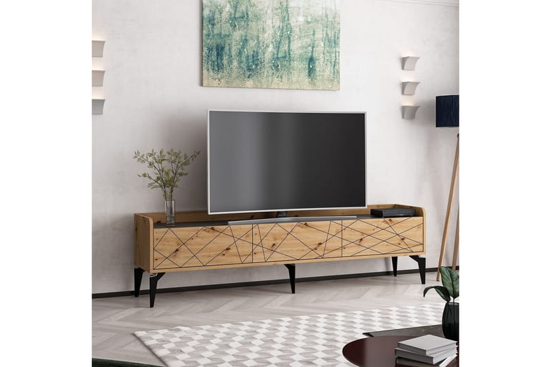 Hiroshi Tv-bänk 180 cm - Antracit - Möbler - Tv möbel & mediamöbel - TV bänk & mediabänk