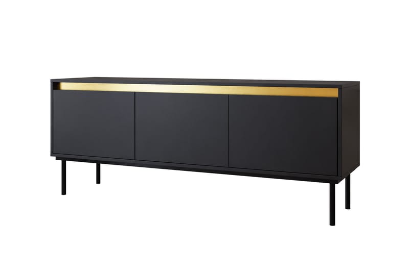 Hollander Tv-bänk 150 cm - Svart/Guld - Möbler - Tv möbel & mediamöbel - TV bänk & mediabänk