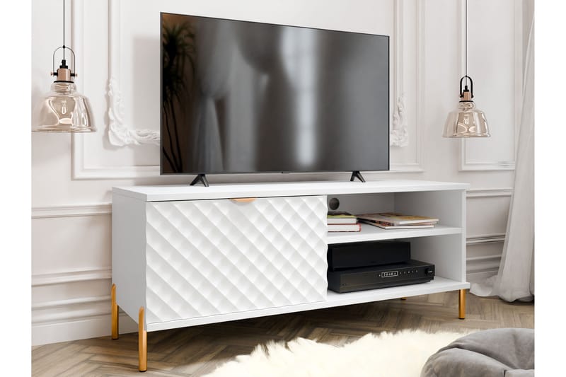 Holmes Tv-bänk 120 cm - Vit - Möbler - Tv möbel & mediamöbel - TV bänk & mediabänk