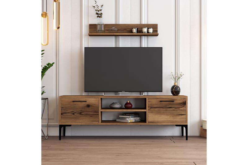 Holter Tv-bänk 140 cm - Valnöt - Möbler - Tv möbel & mediamöbel - TV bänk & mediabänk