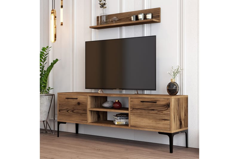 Holter Tv-bänk 140 cm - Valnöt - Möbler - Tv möbel & mediamöbel - TV bänk & mediabänk