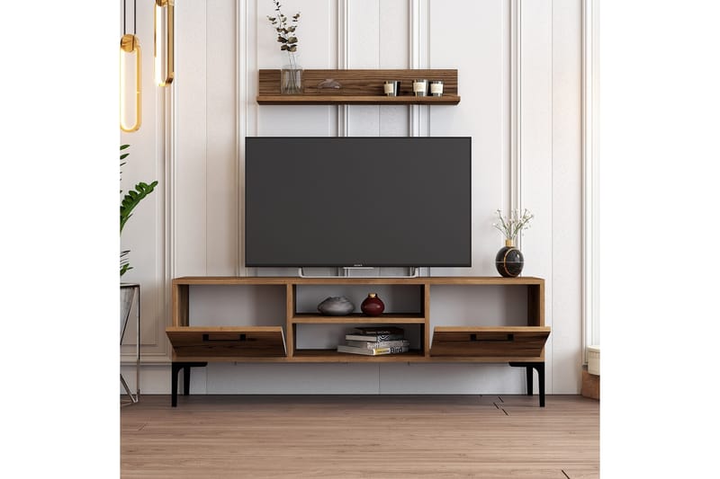 Holter Tv-bänk 140 cm - Valnöt - Möbler - Tv möbel & mediamöbel - TV bänk & mediabänk