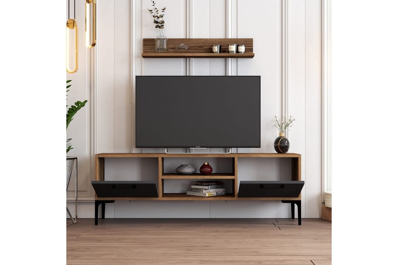 Holter Tv-bänk 140 cm - Valnöt/Antracit - Möbler - Tv möbel & mediamöbel - TV bänk & mediabänk