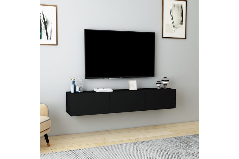 Hopper Tv-bänk 160 cm - Svart - Möbler - Tv möbel & mediamöbel - TV bänk & mediabänk