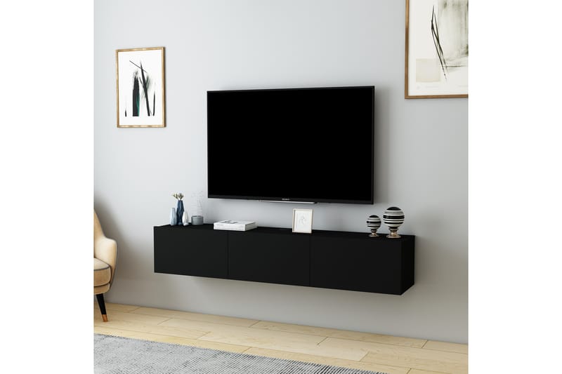 Hopper Tv-bänk 160 cm - Svart - Möbler - Tv möbel & mediamöbel - TV bänk & mediabänk