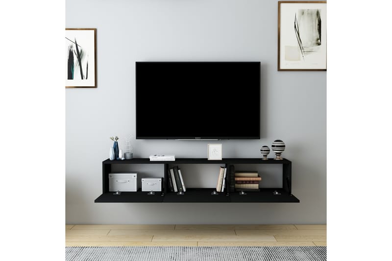 Hopper Tv-bänk 160 cm - Svart - Möbler - Tv möbel & mediamöbel - TV bänk & mediabänk