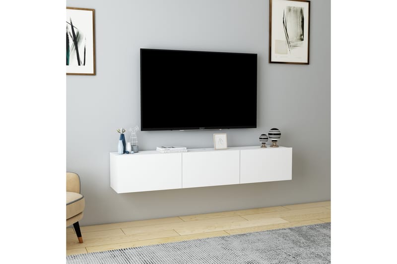 Hopper Tv-bänk 160 cm - Vit - Möbler - Tv möbel & mediamöbel - TV bänk & mediabänk