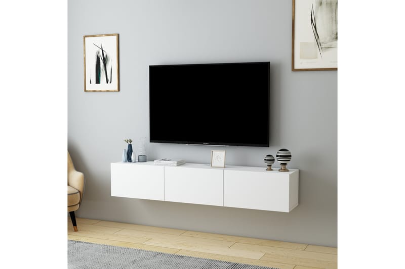 Hopper Tv-bänk 160 cm - Vit - Möbler - Tv möbel & mediamöbel - TV bänk & mediabänk