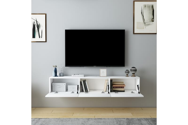 Hopper Tv-bänk 160 cm - Vit - Möbler - Tv möbel & mediamöbel - TV bänk & mediabänk