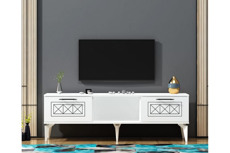 Housley Tv-bänk 150 cm - Vit - Möbler - Tv möbel & mediamöbel - TV bänk & mediabänk