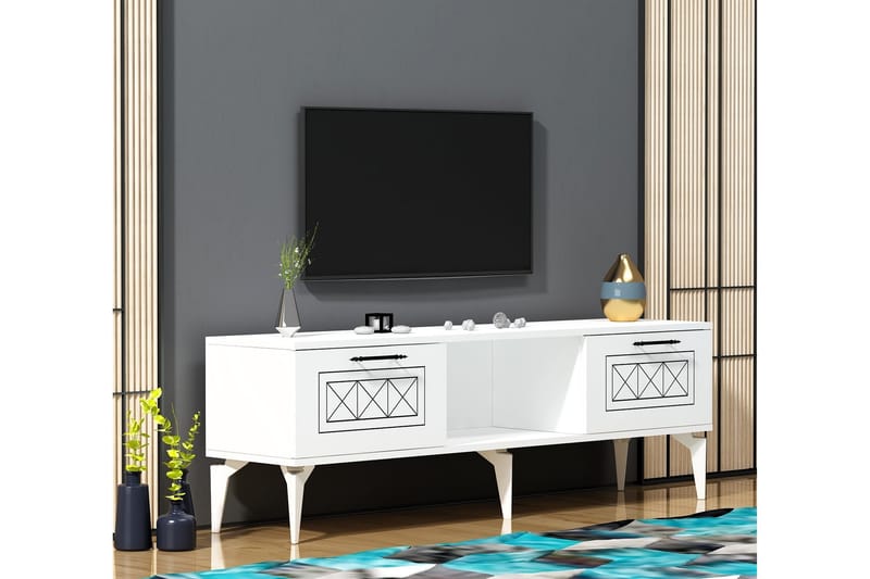 Housley Tv-bänk 150 cm - Vit - Möbler - Tv möbel & mediamöbel - TV bänk & mediabänk