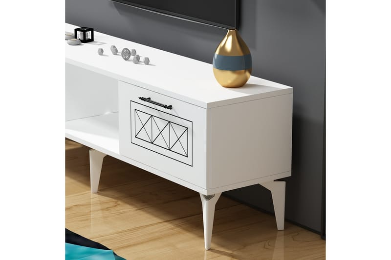 Housley Tv-bänk 150 cm - Vit - Möbler - Tv möbel & mediamöbel - TV bänk & mediabänk