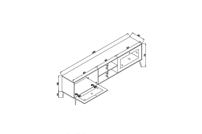 Huff Tv-bänk 180 cm - Ek - Möbler - Tv möbel & mediamöbel - TV bänk & mediabänk