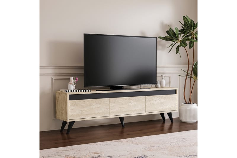 Hume Tv-bänk 150 cm - Beige/Antracit - Möbler - Tv möbel & mediamöbel - TV bänk & mediabänk