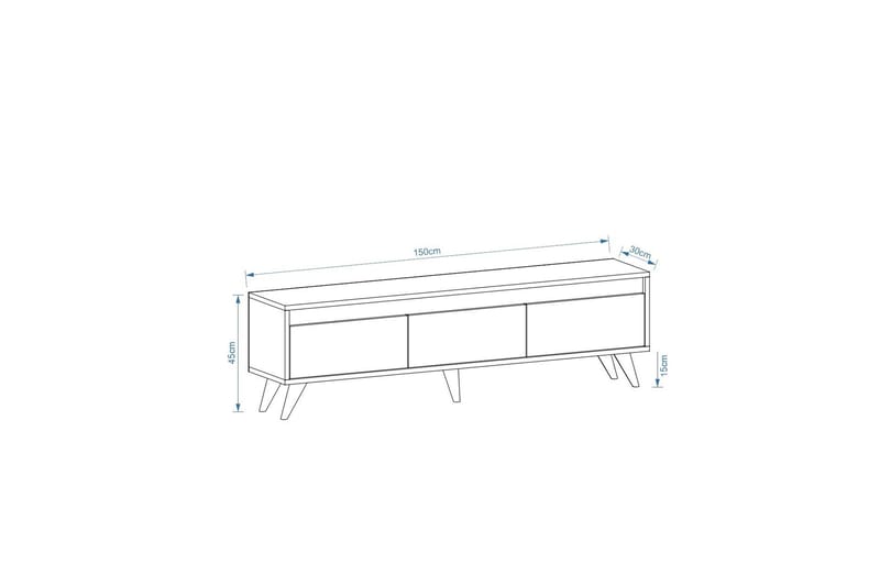 Hume Tv-bänk 150 cm - Ek - Möbler - Tv möbel & mediamöbel - TV bänk & mediabänk