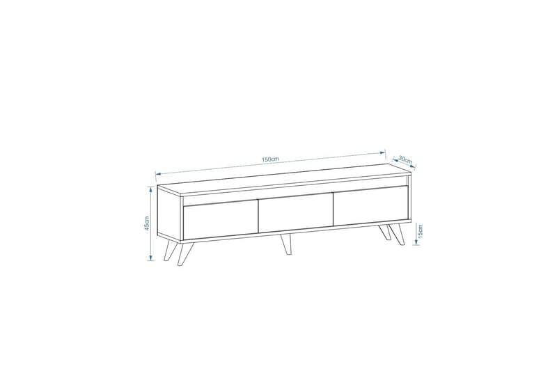 Hume Tv-bänk 150 cm - Valnöt - Möbler - Tv möbel & mediamöbel - TV bänk & mediabänk