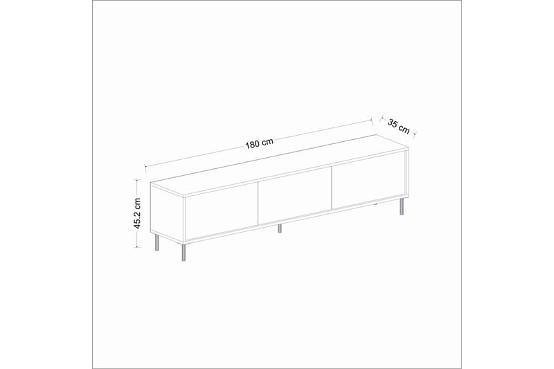 Imaj Tv-bänk 180 cm - Vit marmor/Guld - Möbler - Tv möbel & mediamöbel - TV bänk & mediabänk