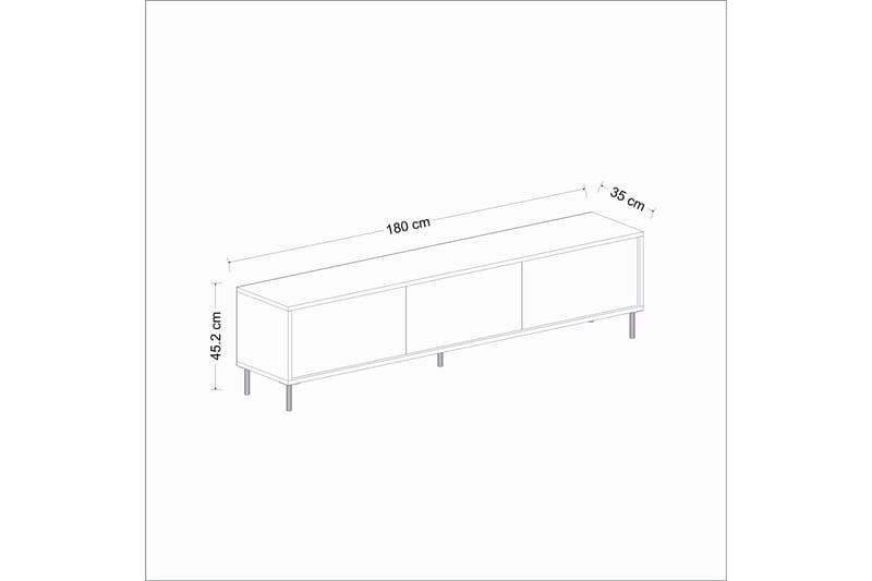 Imaj Tv-bänk 180 cm - Vit/Guld - Möbler - Tv möbel & mediamöbel - TV bänk & mediabänk