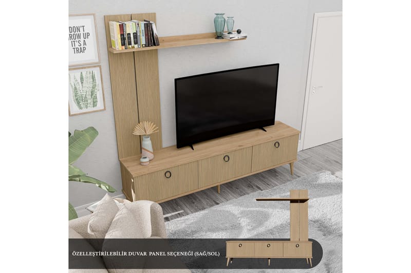 Interlaken Tv-bänk 180 cm - Ek - Möbler - Tv möbel & mediamöbel - TV bänk & mediabänk