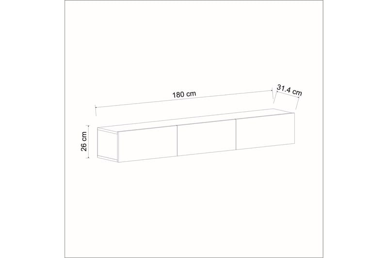 Interlaken Tv-bänk 180 cm - Svart - Möbler - Tv möbel & mediamöbel - TV bänk & mediabänk