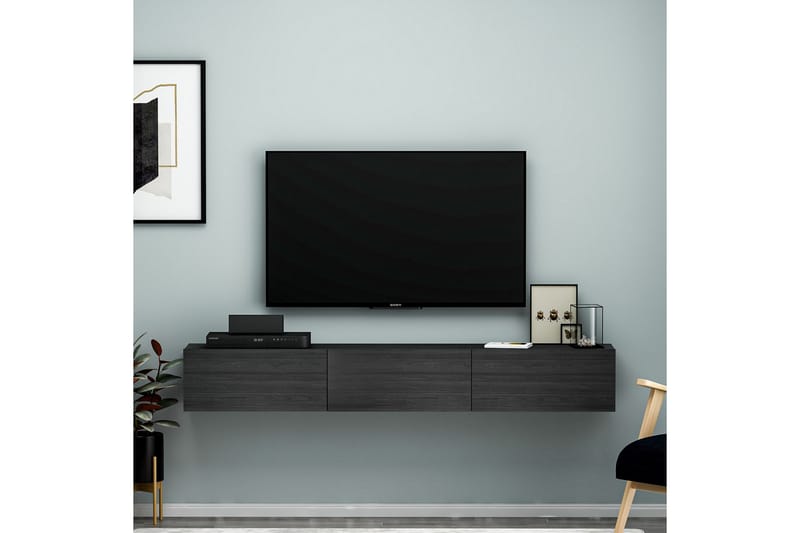 Interlaken Tv-bänk 180 cm - Svart - Möbler - Tv möbel & mediamöbel - TV bänk & mediabänk