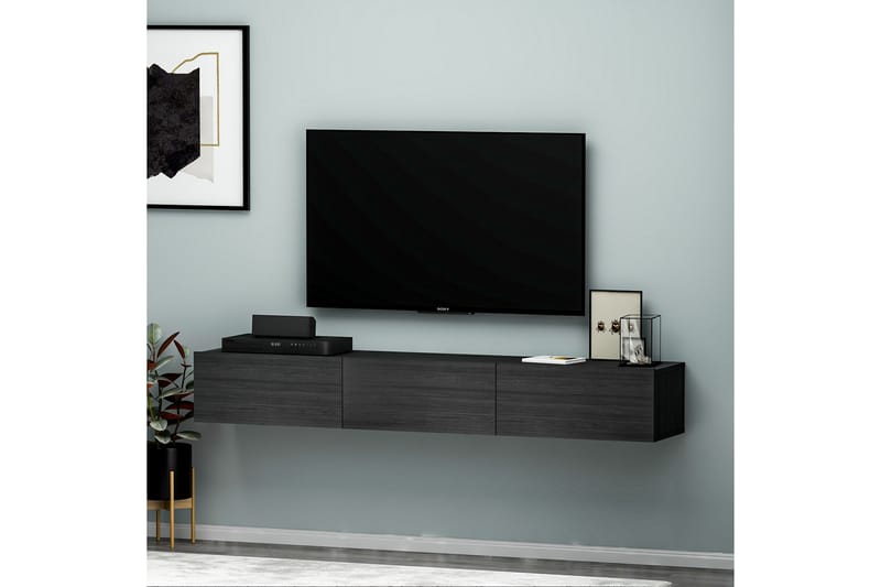 Interlaken Tv-bänk 180 cm - Svart - Möbler - Tv möbel & mediamöbel - TV bänk & mediabänk