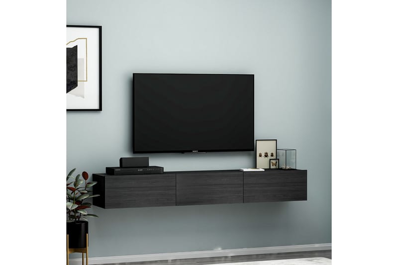 Interlaken Tv-bänk 180 cm - Svart - Möbler - Tv möbel & mediamöbel - TV bänk & mediabänk