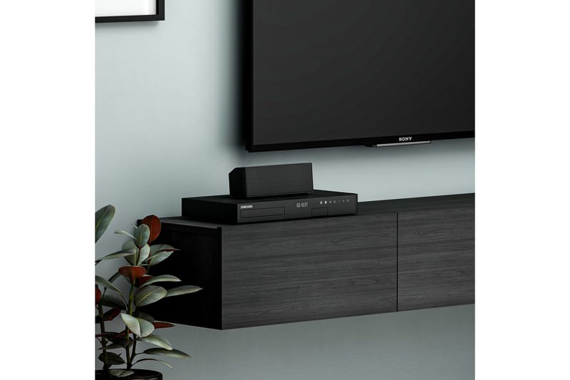 Interlaken Tv-bänk 180 cm - Svart - Möbler - Tv möbel & mediamöbel - TV bänk & mediabänk