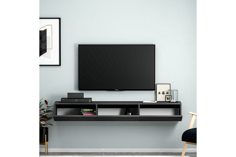 Interlaken Tv-bänk 180 cm - Svart - Möbler - Tv möbel & mediamöbel - TV bänk & mediabänk