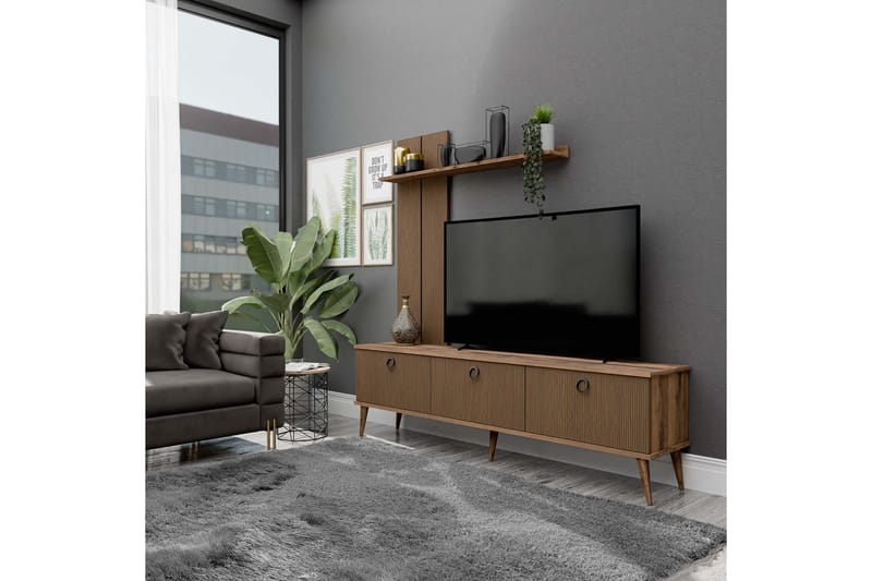 Interlaken Tv-bänk 180 cm - Valnöt - Möbler - Tv möbel & mediamöbel - TV bänk & mediabänk