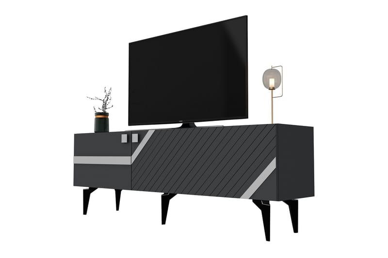 Iris Tv-bänk 150 cm - Antracit/Silver - Möbler - Tv möbel & mediamöbel - TV bänk & mediabänk