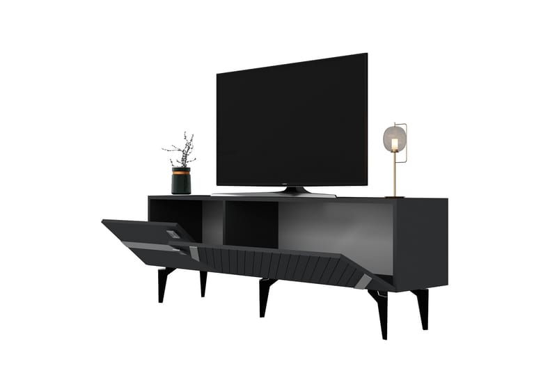 Iris Tv-bänk 150 cm - Antracit/Silver - Möbler - Tv möbel & mediamöbel - TV bänk & mediabänk