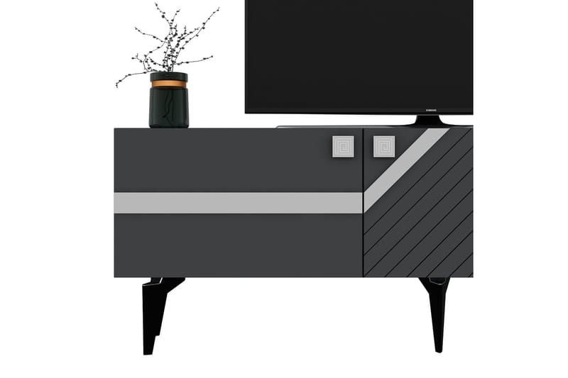 Iris Tv-bänk 150 cm - Antracit/Silver - Möbler - Tv möbel & mediamöbel - TV bänk & mediabänk