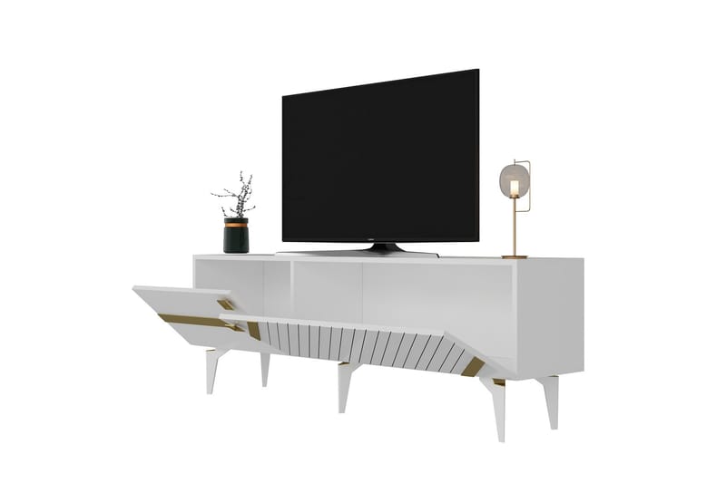 Iris Tv-bänk 150 cm - Vit/Guld - Möbler - Tv möbel & mediamöbel - TV bänk & mediabänk