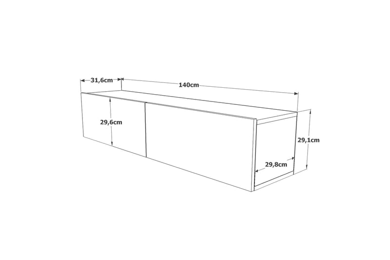 Jaivind Tv-bänk 140 cm - Brun/Grön - Möbler - Tv möbel & mediamöbel - TV bänk & mediabänk