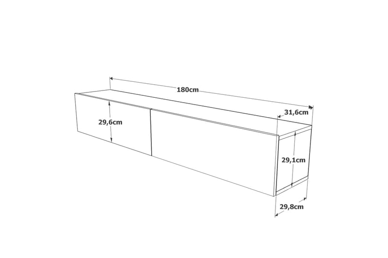 Jaivind Tv-bänk 180 cm - Brun/Grön - Möbler - Tv möbel & mediamöbel - TV bänk & mediabänk