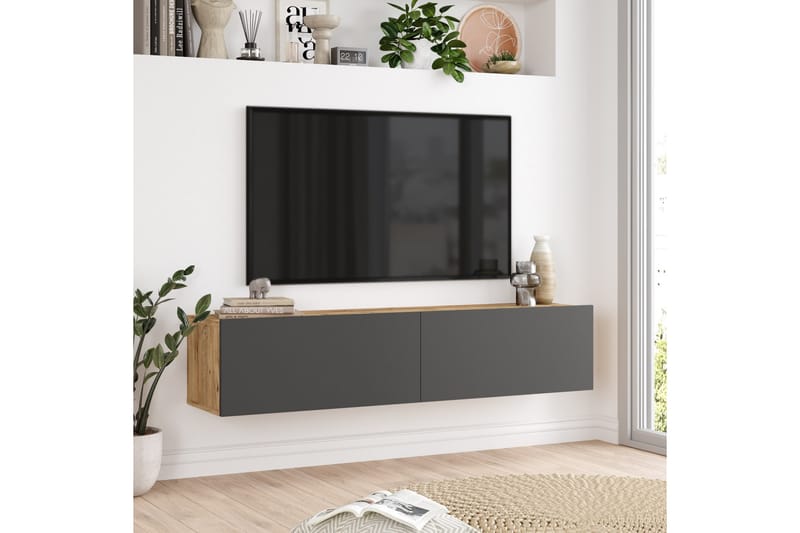 Jaivind Tv-möbelset 140x31,6 cm Mörkblå/Svart - Hanah Home - TV-möbelset