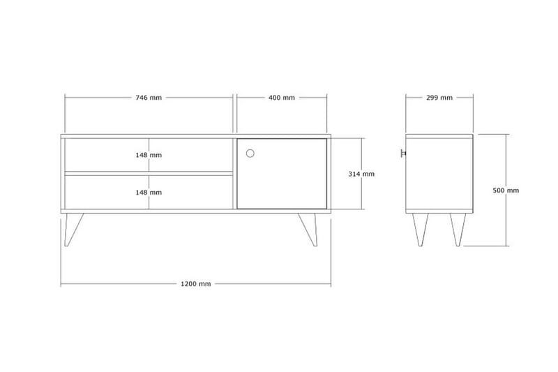 Jena Tv-bänk 120 cm - Brun - Möbler - Tv möbel & mediamöbel - TV bänk & mediabänk