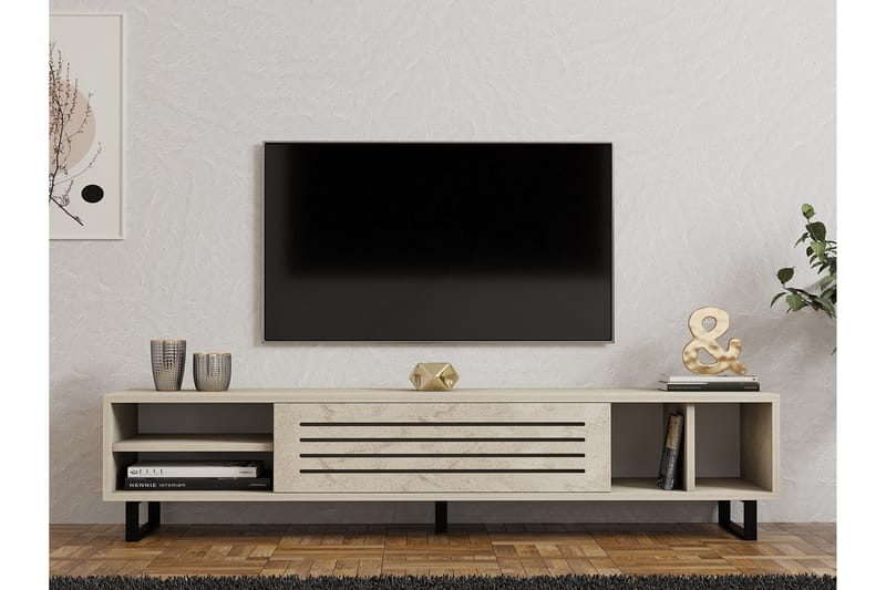 Lamal Tv-bänk 160 cm - Beige - Möbler - Tv möbel & mediamöbel - TV bänk & mediabänk