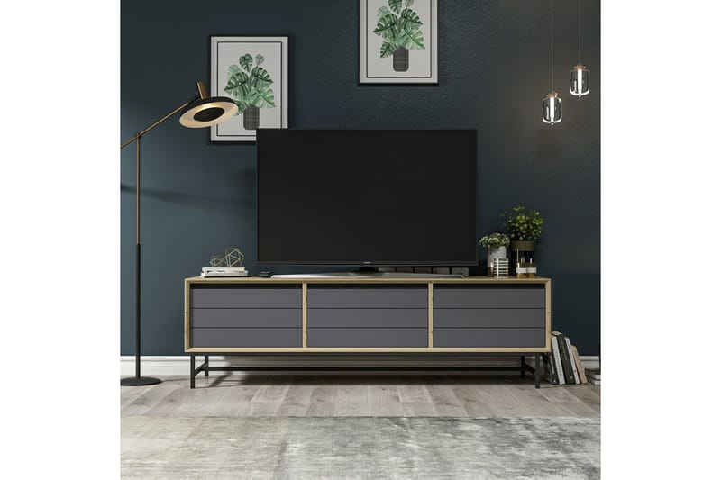 Lerbeck Tv-bänk 35 cm - Antracit/Svart - Möbler - Tv möbel & mediamöbel - TV bänk & mediabänk