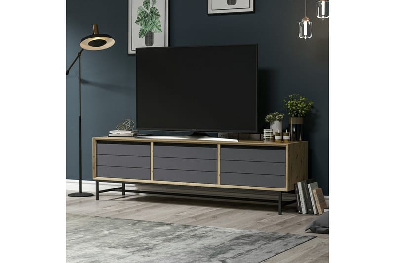 Lerbeck Tv-bänk 35 cm - Antracit/Svart - Möbler - Tv möbel & mediamöbel - TV bänk & mediabänk