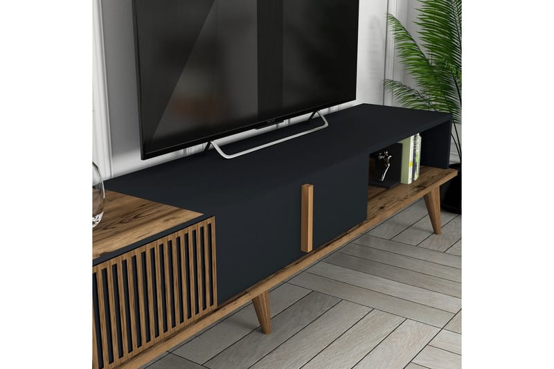 Lissione Tv-bänk 180 cm - Valnöt/Antracit - Möbler - Tv möbel & mediamöbel - TV bänk & mediabänk