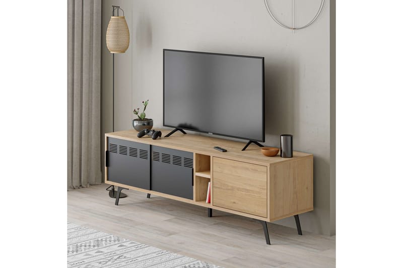 Lulia Tv-bänk 148,2 cm - Brun/Ek - Möbler - Tv möbel & mediamöbel - TV bänk & mediabänk