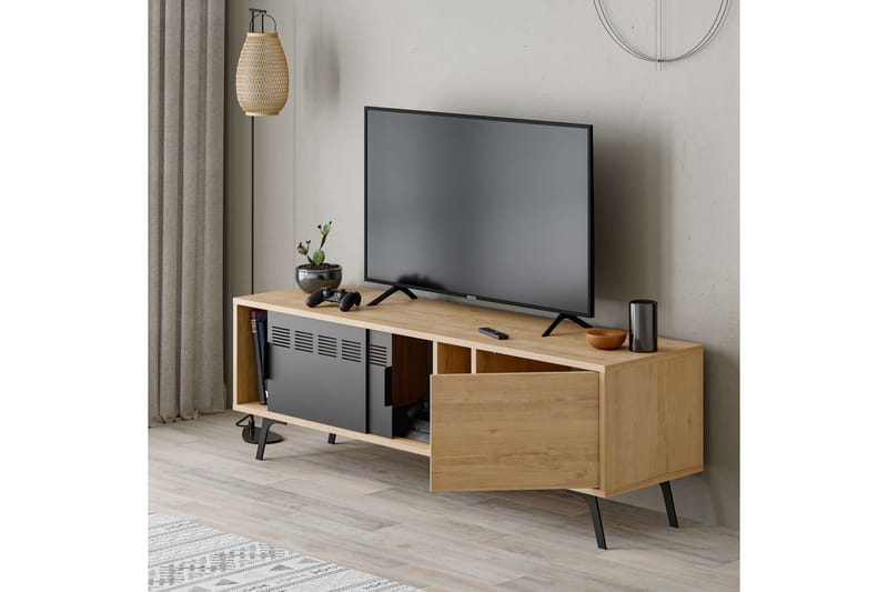 Lulia Tv-bänk 148,2 cm - Brun/Ek - Möbler - Tv möbel & mediamöbel - TV bänk & mediabänk