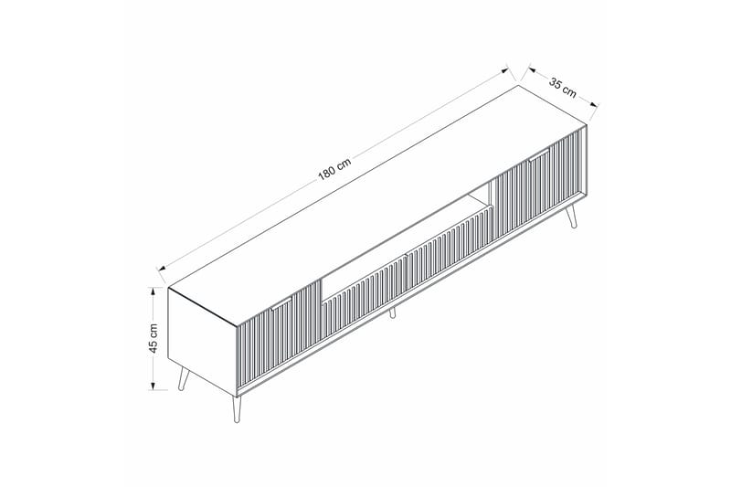 Luxe Tv-bänk 180 cm - Sandsten - Möbler - Tv möbel & mediamöbel - TV bänk & mediabänk