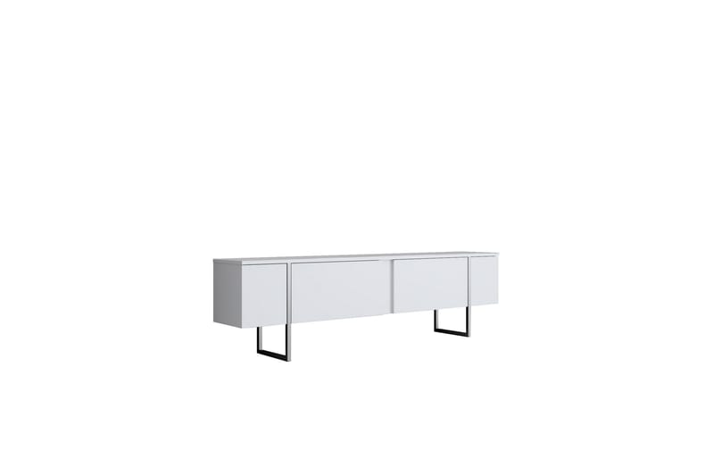 Luxe Tv-bänk 180 cm - Vit/Silver - Möbler - Tv möbel & mediamöbel - TV bänk & mediabänk